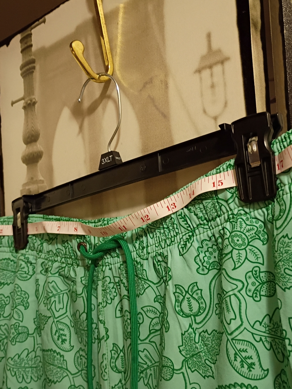 Mr.Swim Men Teal Green Floral Outline Swim Trunks Size large - Picture 11 of 12